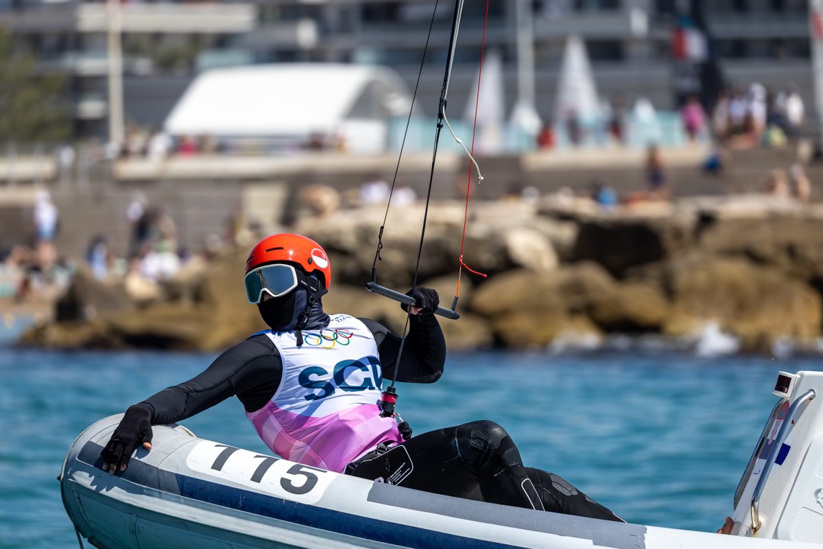 © Nikos Alevromytis: Max Maeder moved in the lead after placing third in the only race of the day © Nikos Alevromytis: Max Maeder moved in the lead after placing third in the only race of the day